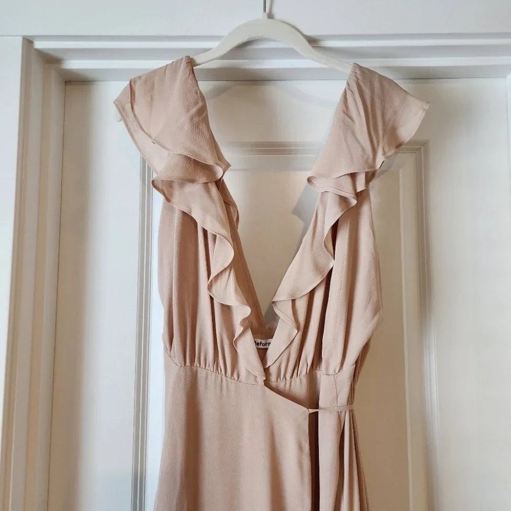 REFORMATION  Peppermint bridal gown Maxi Dress Size Large - Picture 11 of 16